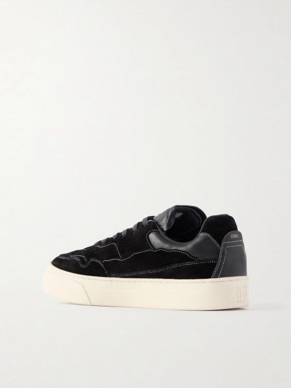 Matta Leather-Trimmed Suede Sneakers - BK