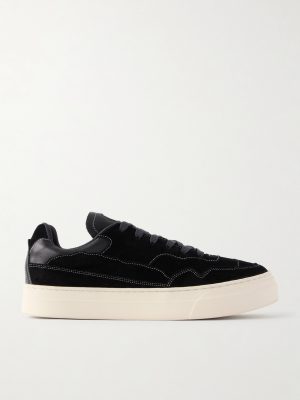Matta Leather-Trimmed Suede Sneakers Matta Leather-Trimmed Suede Sneakers