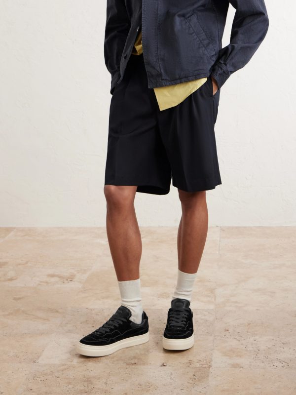 Matta Leather-Trimmed Suede Sneakers - OU