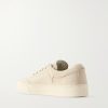 Dellow Suede-Trimmed Distressed Drill Sneakers - BK Dellow Suede-Trimmed Distressed Drill Sneakers - BK