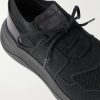 Shadow Leather-Trimmed Stretch-Knit Sneakers - CU Shadow Leather-Trimmed Stretch-Knit Sneakers - CU
