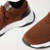 Shadow Leather-Trimmed Stretch-Knit Sneakers - CU Shadow Leather-Trimmed Stretch-Knit Sneakers - CU