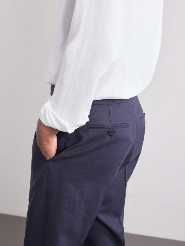 Straight-Leg Linen-Twill Trousers - CU