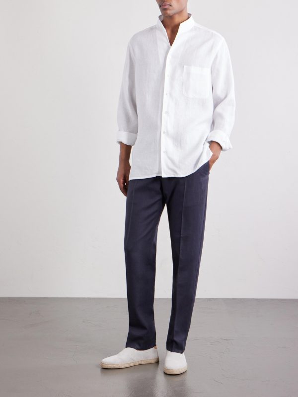 Straight-Leg Linen-Twill Trousers - OU