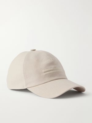 Oasi Logo-Detailed Linen Baseball Cap Oasi Logo-Detailed Linen Baseball Cap