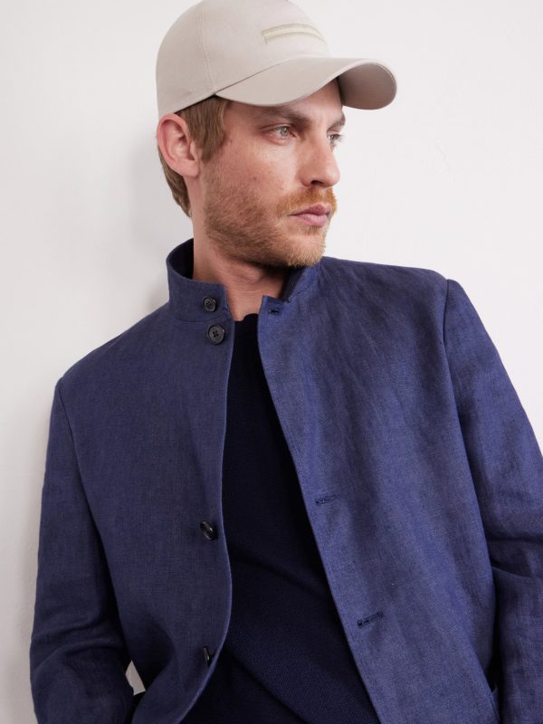 Oasi Logo-Detailed Linen Baseball Cap - OU