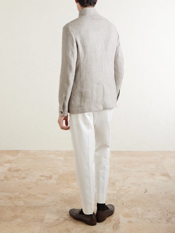 Textured-Linen Jacket - BK Textured-Linen Jacket - BK
