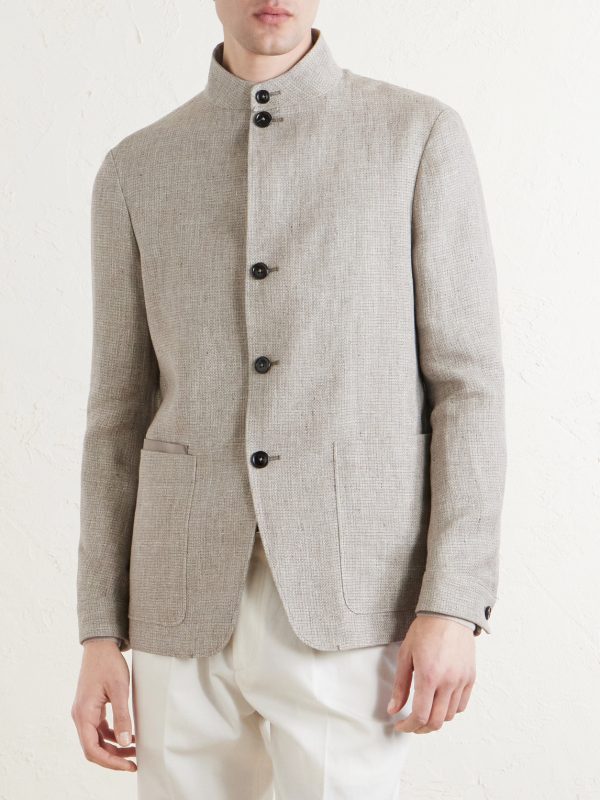 Textured-Linen Jacket - FR Textured-Linen Jacket - FR