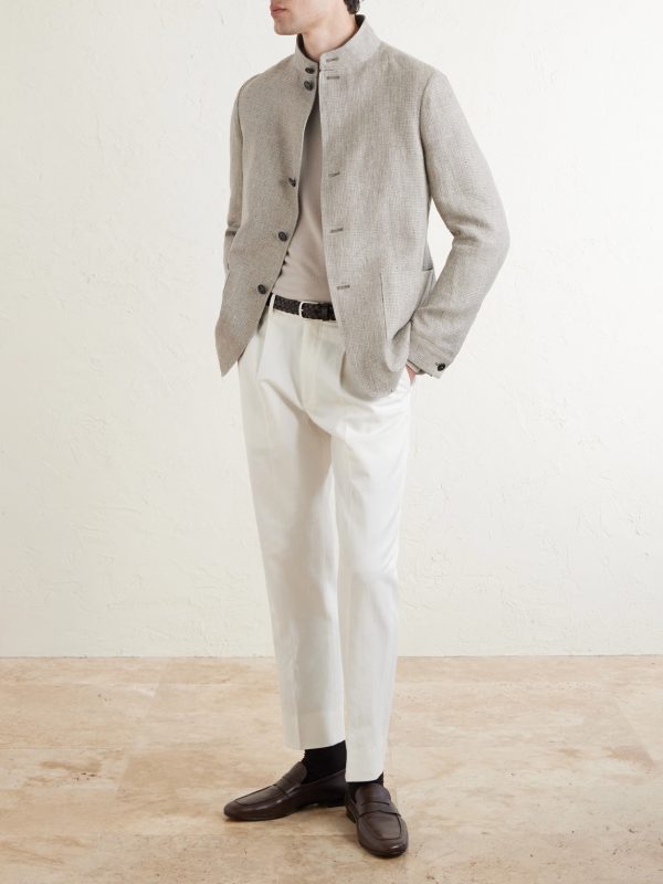 Textured-Linen Jacket - OU Textured-Linen Jacket - OU