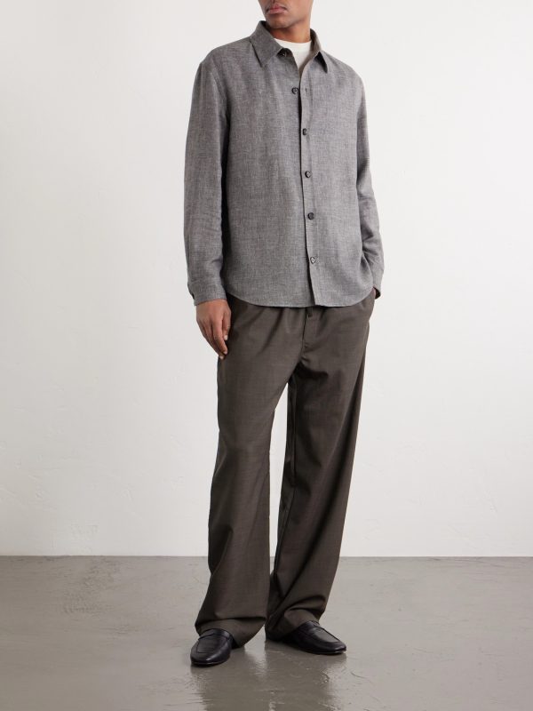 Cashmere, Linen and Silk-Blend Overshirt - OU Cashmere, Linen and Silk-Blend Overshirt - OU