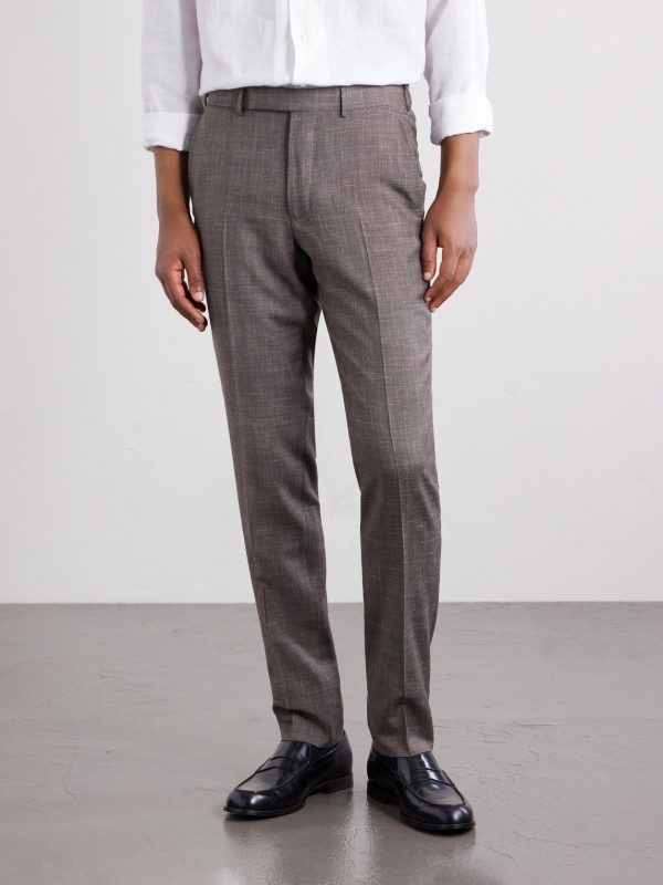Straight-Leg Price of Wales Checked Wool, Silk and Linen-Blend Suit Trousers - FR Straight-Leg Price of Wales Checked Wool, Silk and Linen-Blend Suit Trousers - FR