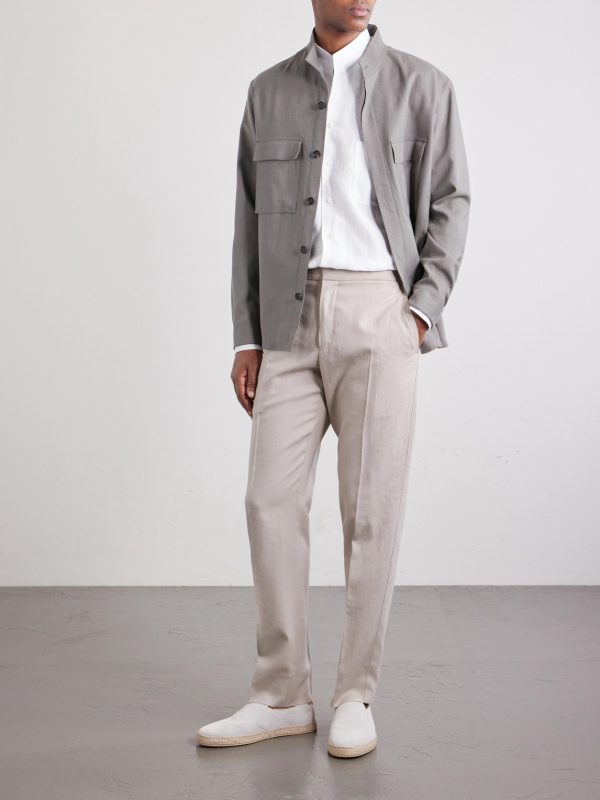 Linen-Gabardine Overshirt - OU Linen-Gabardine Overshirt - OU