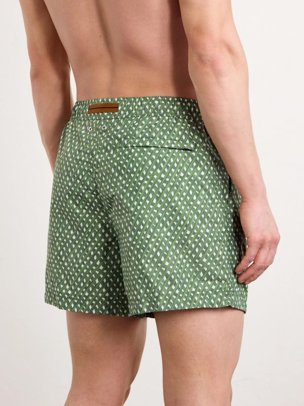 Straight-Leg Printed Cotton Swim Shorts - BK Straight-Leg Printed Cotton Swim Shorts - BK