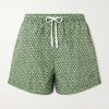 Straight-Leg Printed Cotton Swim Shorts Straight-Leg Printed Cotton Swim Shorts