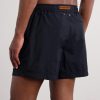 Straight-Leg Mid-Length Swim Shorts - BK Straight-Leg Mid-Length Swim Shorts - BK