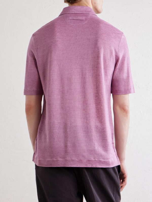 Oasi Linen Polo Shirt - BK