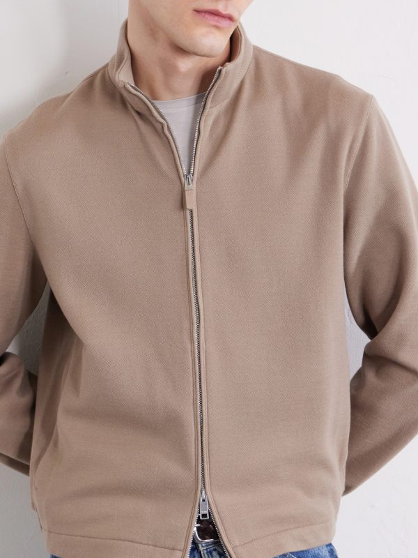 Honeycomb-Knit Cotton, Wool and Silk-Blend Zip-Up Sweater - CU Honeycomb-Knit Cotton, Wool and Silk-Blend Zip-Up Sweater - CU