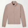 Honeycomb-Knit Cotton, Wool and Silk-Blend Zip-Up Sweater Honeycomb-Knit Cotton, Wool and Silk-Blend Zip-Up Sweater