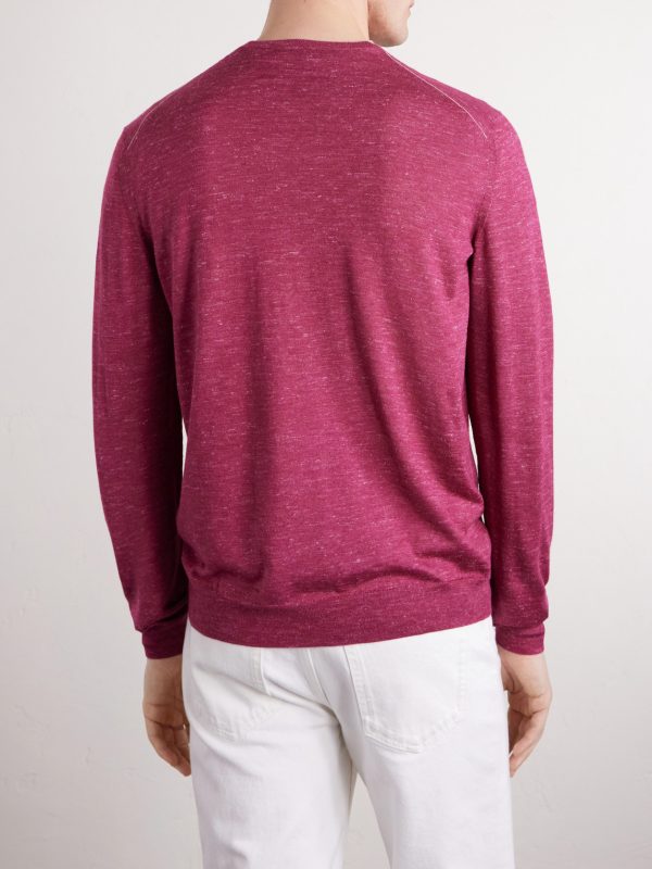 Silk, Cashmere and Linen-Blend Sweater - BK