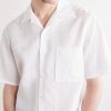 Convertible-Collar Linen Shirt - CU