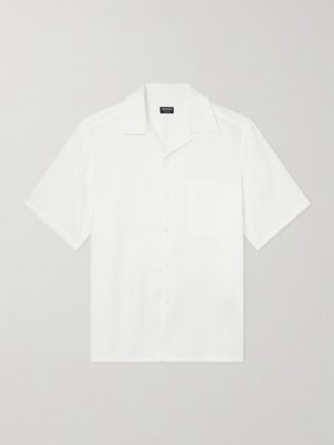 Convertible-Collar Linen Shirt Convertible-Collar Linen Shirt