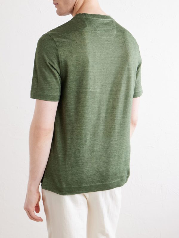 Oasi Knitted Linen T-Shirt - BK Oasi Knitted Linen T-Shirt - BK
