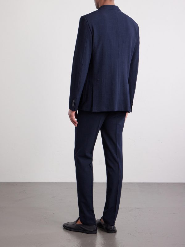 Wool, Silk and Linen-Blend Seersucker Jacket - BK Wool, Silk and Linen-Blend Seersucker Jacket - BK