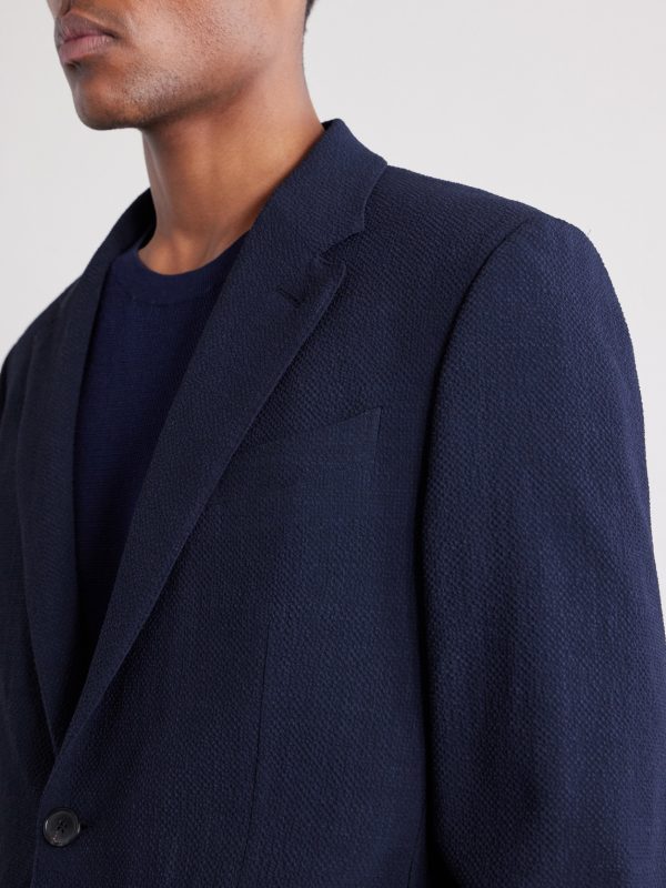 Wool, Silk and Linen-Blend Seersucker Jacket - CU Wool, Silk and Linen-Blend Seersucker Jacket - CU