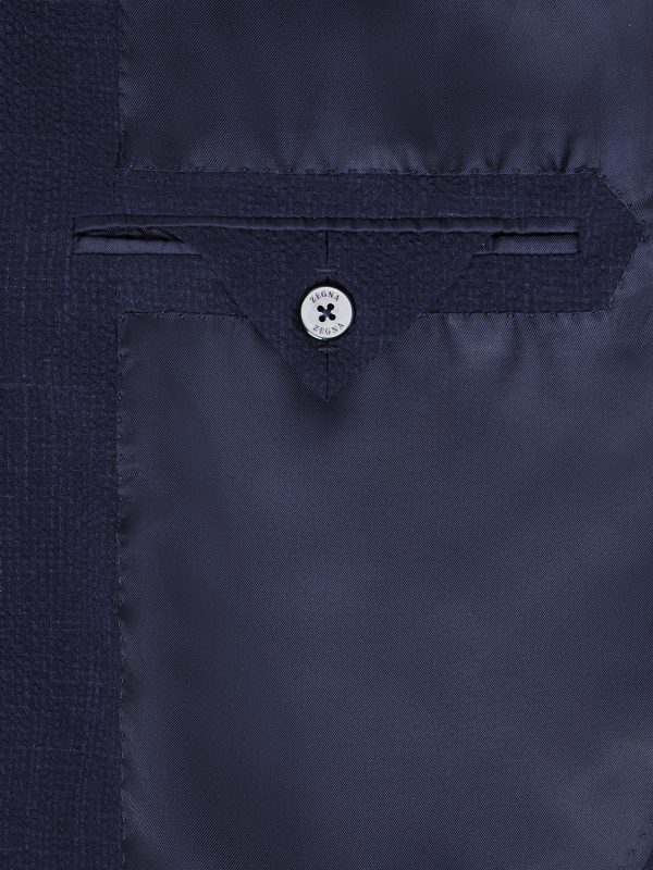 Wool, Silk and Linen-Blend Seersucker Jacket - E2 Wool, Silk and Linen-Blend Seersucker Jacket - E2