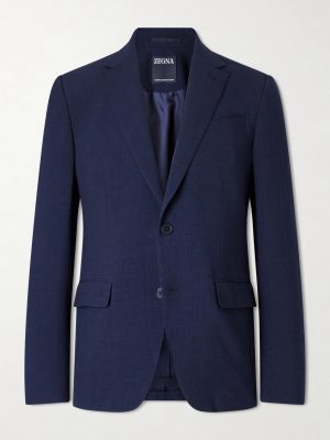 Wool, Silk and Linen-Blend Seersucker Jacket