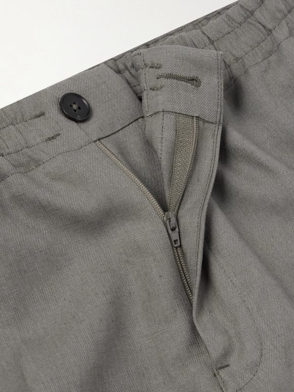 Oasi Straight-Leg Linen Shorts - E1 Oasi Straight-Leg Linen Shorts - E1