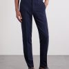 Straight-Leg Wool, Silk and Linen-Blend Seersucker Trousers - FR Straight-Leg Wool, Silk and Linen-Blend Seersucker Trousers - FR