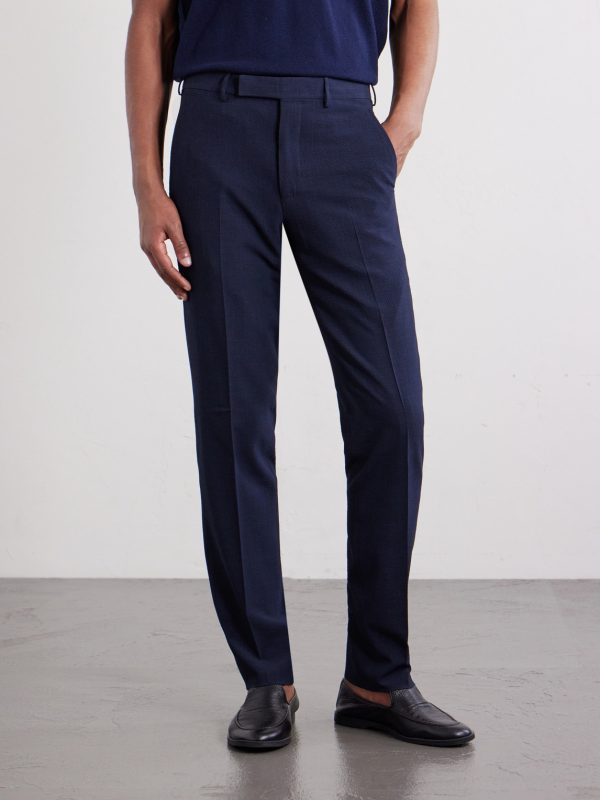 Straight-Leg Wool, Silk and Linen-Blend Seersucker Trousers - FR Straight-Leg Wool, Silk and Linen-Blend Seersucker Trousers - FR