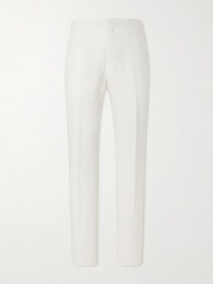 Straight-Leg Linen-Twill Trousers