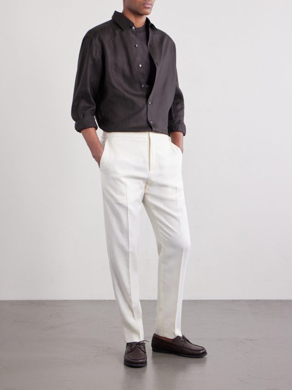 Straight-Leg Linen-Twill Trousers - OU