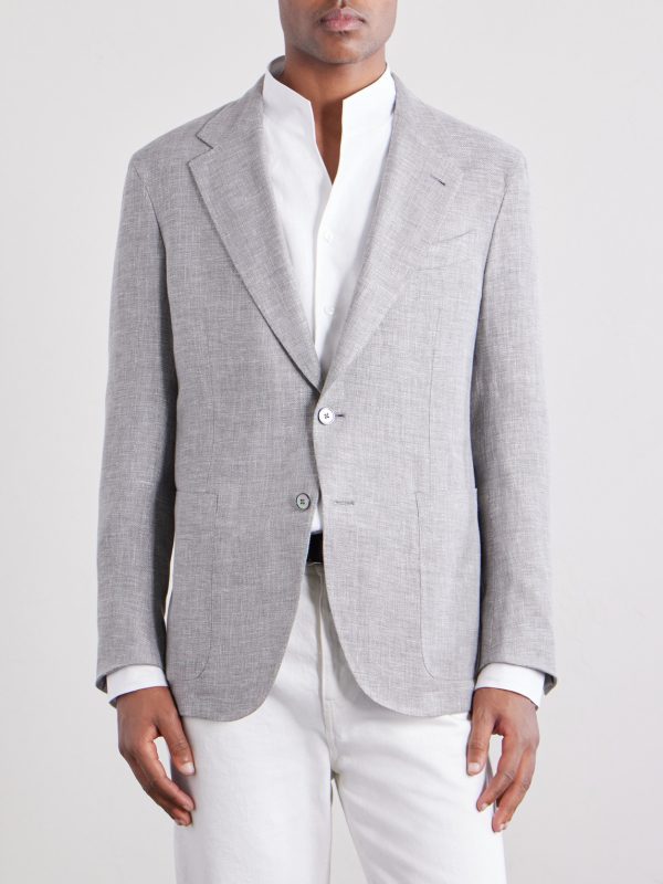 Linen, Wool and Silk-Blend Suit Jacket - FR Linen, Wool and Silk-Blend Suit Jacket - FR