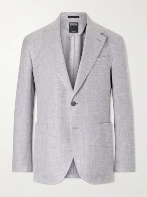 Linen, Wool and Silk-Blend Suit Jacket Linen, Wool and Silk-Blend Suit Jacket