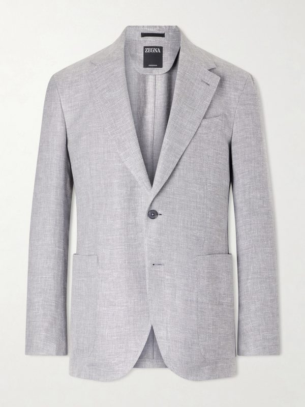 Linen, Wool and Silk-Blend Suit Jacket Linen, Wool and Silk-Blend Suit Jacket