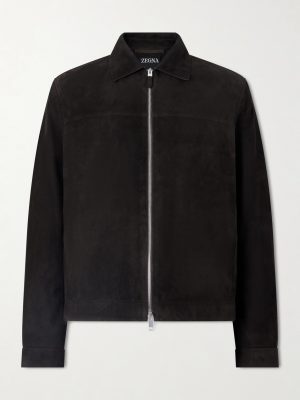Suede Blouson Jacket