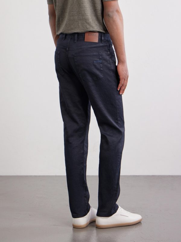 Straight-Leg Linen and Cotton-Blend Jeans - BK Straight-Leg Linen and Cotton-Blend Jeans - BK
