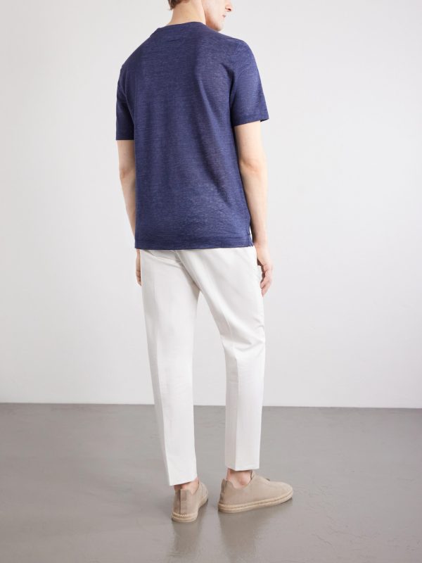 Oasi Knitted Linen T-Shirt - BK Oasi Knitted Linen T-Shirt - BK