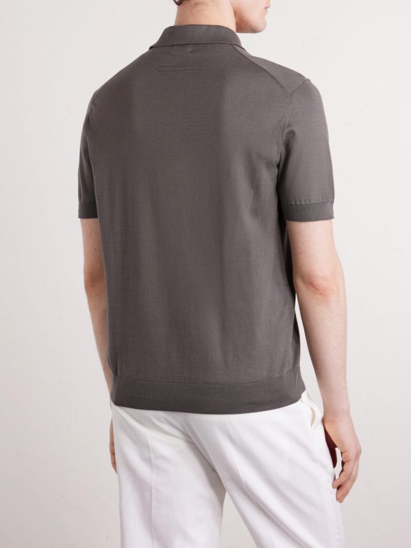Slim-Fit Cotton Polo Shirt - BK Slim-Fit Cotton Polo Shirt - BK