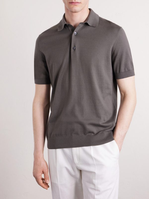 Slim-Fit Cotton Polo Shirt - FR Slim-Fit Cotton Polo Shirt - FR