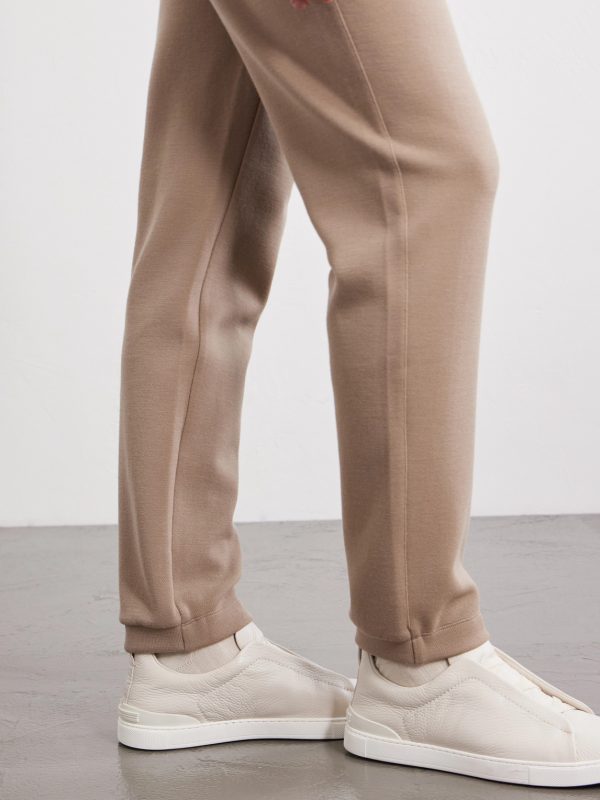 Straight-Leg Honeycomb-Knit Cotton, Wool and Silk-Blend Sweatpants - CU