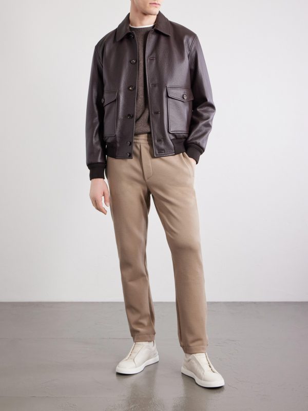 Straight-Leg Honeycomb-Knit Cotton, Wool and Silk-Blend Sweatpants - OU