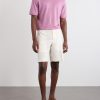 Straight-Leg Pleated Linen Drawstring Shorts - OU Straight-Leg Pleated Linen Drawstring Shorts - OU