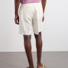 Straight-Leg Pleated Linen Drawstring Shorts - OU2 Straight-Leg Pleated Linen Drawstring Shorts - OU2