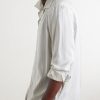 Striped Camp-Collar Silk Shirt - CU Striped Camp-Collar Silk Shirt - CU
