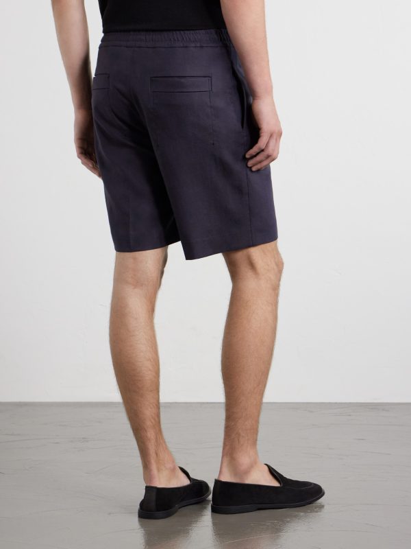 Oasi Straight-Leg Linen Shorts - BK