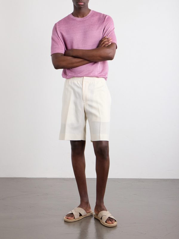 Knitted Linen T-Shirt - OU Knitted Linen T-Shirt - OU